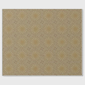 Kaleidoskop Design Light Brown Rustikal Geschenkpapier (Flach)