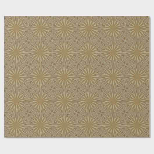 Kaleidoskop Design Light Brown Rustikal Geschenkpapier (Flach)