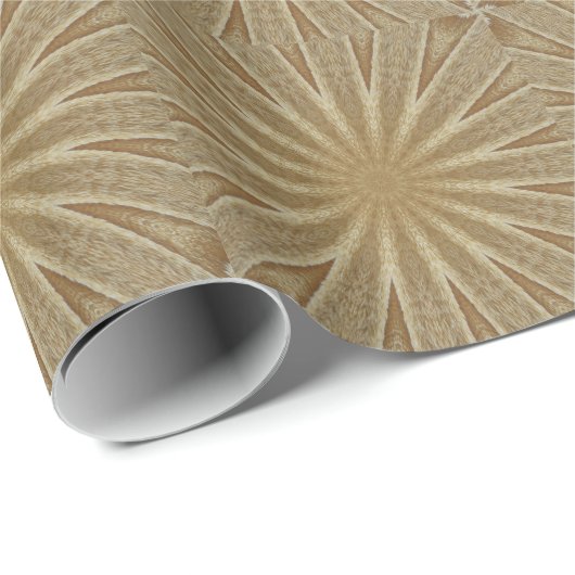 Kaleidoskop Design Light Brown Rustikal Geschenkpapier (Rolleneckpunkt)