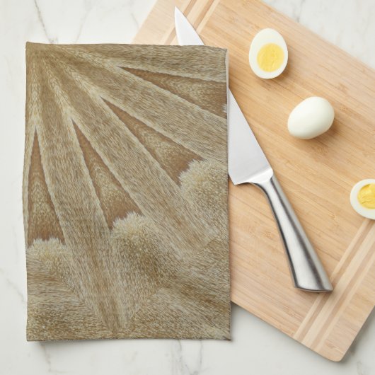 Kaleidoskop Design Light Brown Rustikal Geschirrtuch (Viertel Falte)