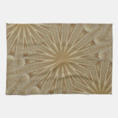Kaleidoskop Design Light Brown Rustikal Geschirrtuch (Horizontal)