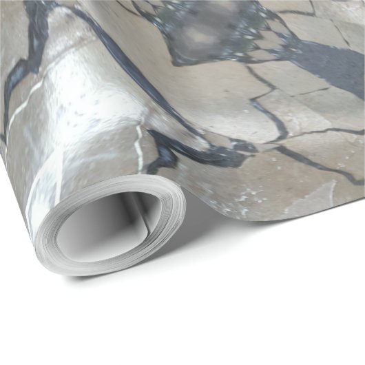 Kaleidoskop Design Light und Dunkelgrau Muster Geschenkpapier (Rolleneckpunkt)