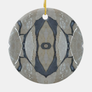 Kaleidoskop Design Light und Dunkelgrau Muster Keramikornament