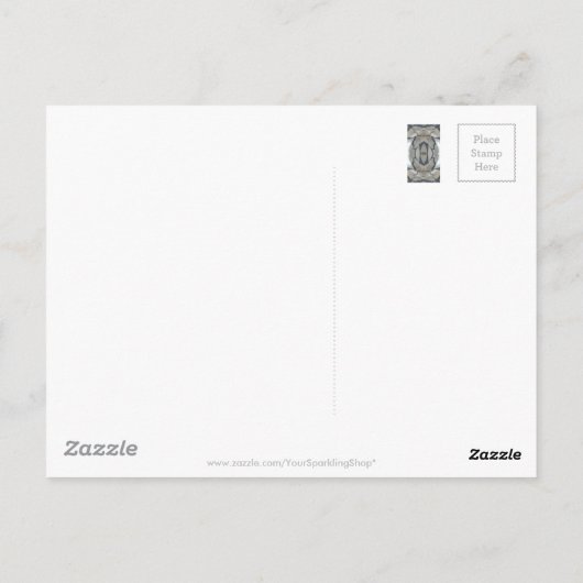 Kaleidoskop Design Light und Dunkelgrau Muster Postkarte (Rückseite)