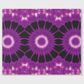 Kaleidoskop Design Lila rosa Kunst Geschenkpapier (Flach)