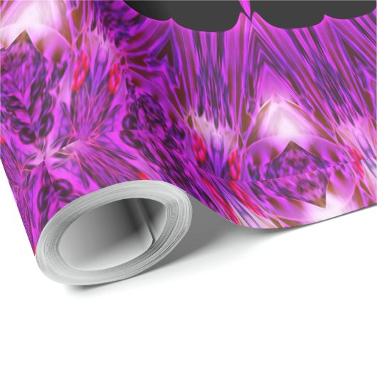 Kaleidoskop Design Lila rosa Kunst Geschenkpapier (Rolleneckpunkt)