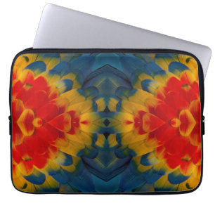 Kaleidoskop-Design mit Scharlachara Laptopschutzhülle