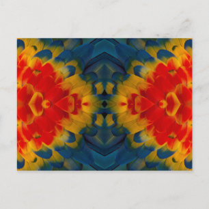Kaleidoskop-Design mit Scharlachara Postkarte