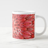 Kaleidoskop Design Red Blume Happy Neujahrstext Jumbo-Tasse (Rechts)