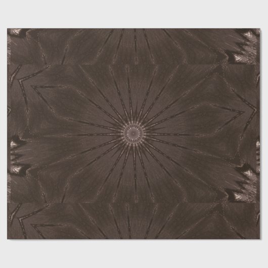 Kaleidoskop Design Rustikal Brown Geschenkpapier (Flach)