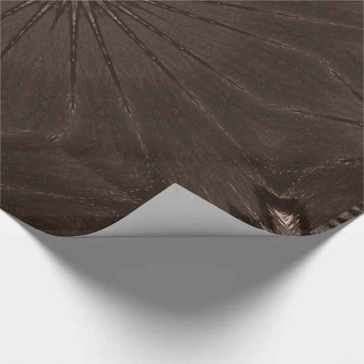 Kaleidoskop Design Rustikal Brown Geschenkpapier (Ecke)