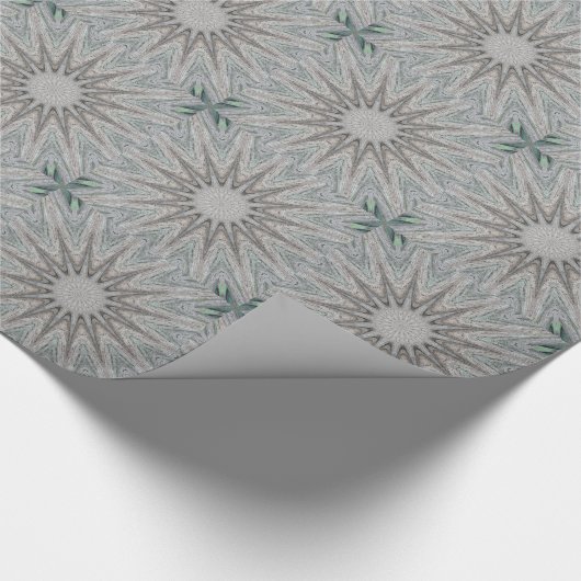 Kaleidoskop Design Rustikale, hellgraue Farben Geschenkpapier (Ecke)