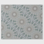 Kaleidoskop Design Rustikale, hellgraue Farben Geschenkpapier (Flach)