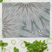 Kaleidoskop Design Rustikale, hellgraue Farben Geschirrtuch (Gefaltet)