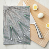 Kaleidoskop Design Rustikale, hellgraue Farben Geschirrtuch (Viertel Falte)