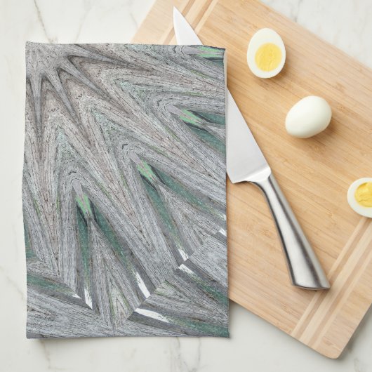 Kaleidoskop Design Rustikale, hellgraue Farben Geschirrtuch (Viertel Falte)