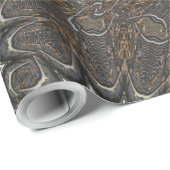 Kaleidoskop Design Schwarz Grau Weiße Kunst Geschenkpapier (Rolleneckpunkt)