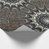 Kaleidoskop Design Schwarz Grau Weiße Kunst Geschenkpapier (Ecke)