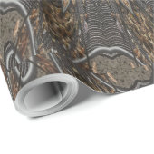 Kaleidoskop Design Schwarz Grau Weiße Kunst Geschenkpapier (Rolleneckpunkt)