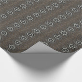 Kaleidoskop Design Schwarz Grau Weiße Kunst Geschenkpapier (Ecke)