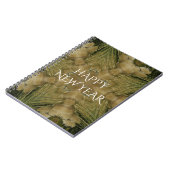 Kaleidoskop Design Star aus Pampas Grass Green Notizblock (Linke Seite)