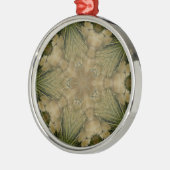 Kaleidoskop Design Star aus Pampas Grass Green Ornament Aus Metall (Links)