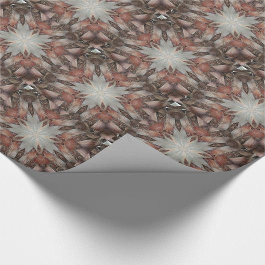 Kaleidoskop Design Star von Trunk of Palm Tree Geschenkpapier (Ecke)