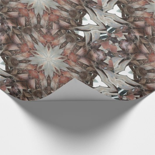 Kaleidoskop Design Star von Trunk of Palm Tree Geschenkpapier (Ecke)