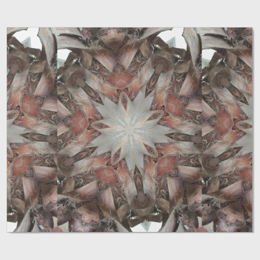 Kaleidoskop Design Star von Trunk of Palm Tree Geschenkpapier (Flach)
