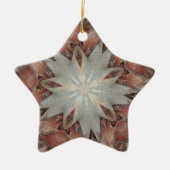 Kaleidoskop Design Star von Trunk of Palm Tree Keramik Ornament (Vorne)