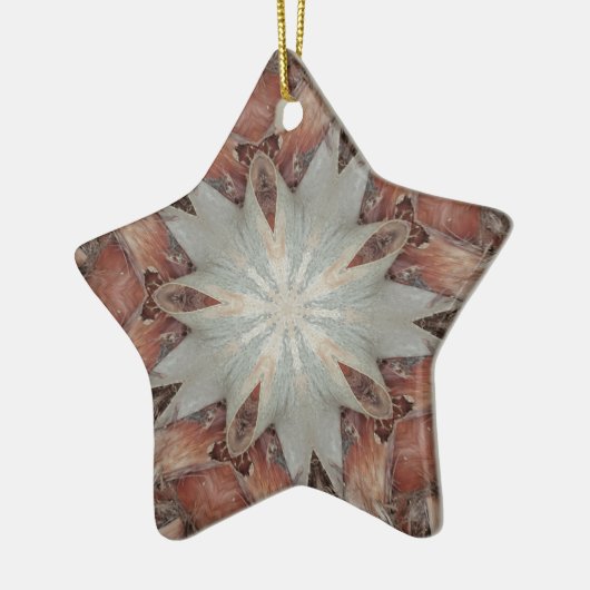 Kaleidoskop Design Star von Trunk of Palm Tree Keramik Ornament (Links)