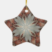 Kaleidoskop Design Star von Trunk of Palm Tree Keramik Ornament (Hinten)