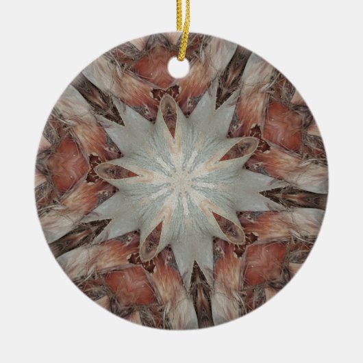 Kaleidoskop Design Star von Trunk of Palm Tree Keramikornament (Vorne)