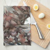 Kaleidoskop Design Star von Trunk of Palm Tree Küchentuch (Viertel Falte)