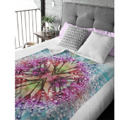 Kaleidoskop-Dewdrops: Abstrakte Kunst der Blumen Fleecedecke