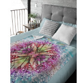 Kaleidoskop-Dewdrops: Abstrakte Kunst der Blumen Fleecedecke