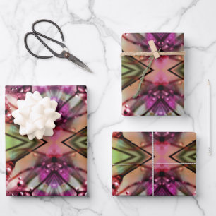 Kaleidoskop-Dewdrops: Abstrakte Kunst der Blumen Geschenkpapier Set