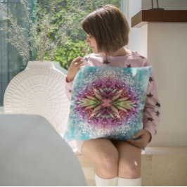 Kaleidoskop-Dewdrops: Abstrakte Kunst der Blumen Kissen