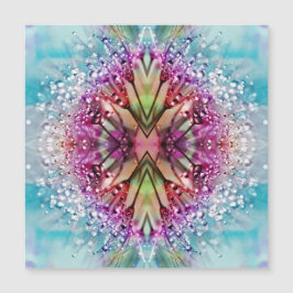 Kaleidoskop-Dewdrops: Abstrakte Kunst der Blumen Magnetkarte