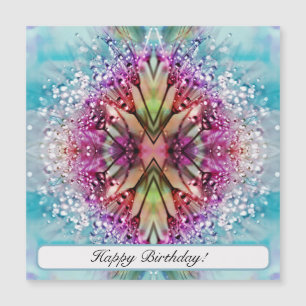 Kaleidoskop-Dewdrops: Abstrakte Kunst der Blumen Magnetkarte