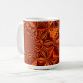 Kaleidoskop Digital Art Brown Design Kaffeetasse (Vorderseite Links)