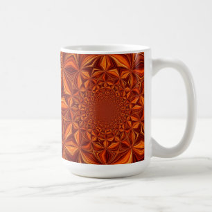 Kaleidoskop Digital Art Brown Design Kaffeetasse