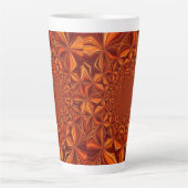 Kaleidoskop Digital Art Brown Design Milchtasse (Vorderseite)