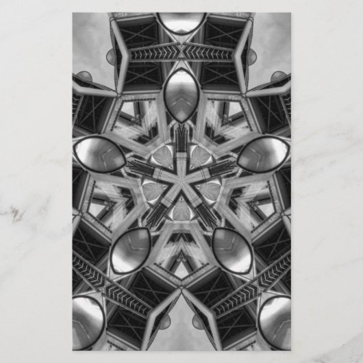 Kaleidoskop dunkelgrauer Star.. Briefpapier (Vorderseite)