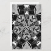 Kaleidoskop dunkelgrauer Star.. Briefpapier (Vorne/Hinten)