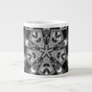 Kaleidoskop dunkelgrauer Star.. Jumbo-Tasse
