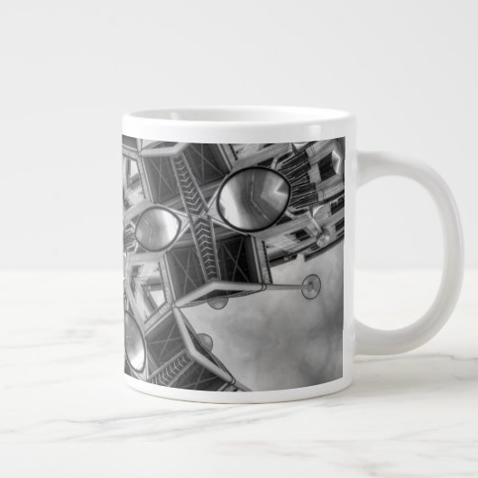 Kaleidoskop dunkelgrauer Star.. Jumbo-Tasse (Rechts)