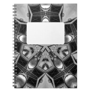 Kaleidoskop dunkelgrauer Star.. Notizblock