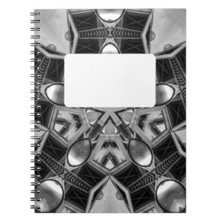 Kaleidoskop dunkelgrauer Star.. Notizblock