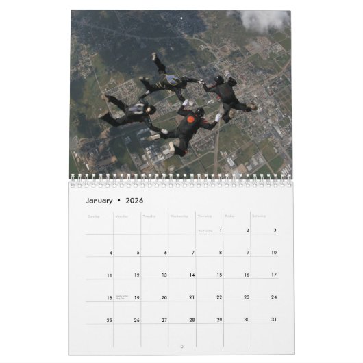 Kaleidoskop: Ein 4way Skydiving Team Kalender (Jan 2026)